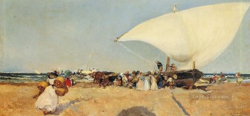  barco pintura - Llegada de las Barcas Joaquín Sorolla